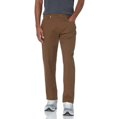 Abbildung von Amazon Essentials Herren 5 Pocket Stretch Twillhose, Sportlich Geschnitten (erhältlich in Big &amp; Tall), Braun, 36W / 33L