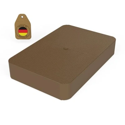 Abbildung von FUX 100 Stück Abstandshalter Kunststoff 60 x 40 10mm Verglasungsklötze Klötzchen Unterlegplatten Distanzplättchen Kunststoffplatte Ausgleichsplättchen Fensterkeile (Dicke: 10mm)