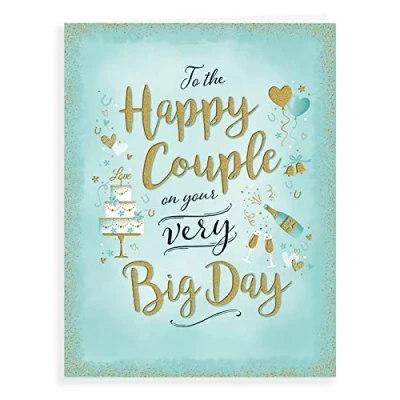 Abbildung von Piccadilly Greetings Moderne Hochzeitskarte für Hochzeiten, 20,3 x 15,2 cm