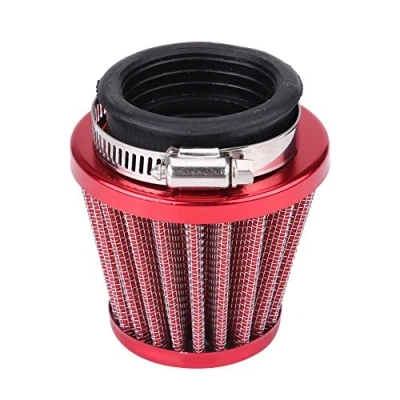 Abbildung von Keenso Motorrad Luftfilter, ATV 44mm Eisen + Kunststoff Luftfilter für GY6 150CC Quad 4 Wheeler Go Kart Scooter Moped (Rot)