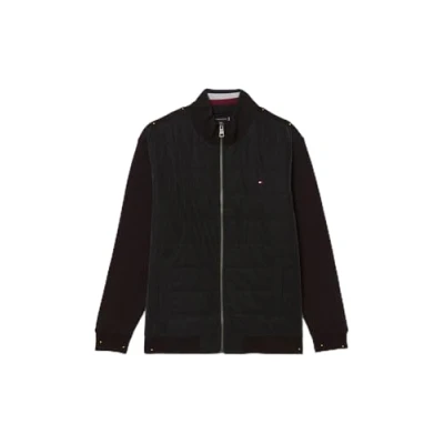 Abbildung von Tommy Hilfiger MIX Media ZIP Stand Übergangsjacke, Herren, Größe: XXL, Black