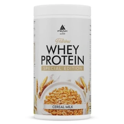 Abbildung von PEAK Delicious Whey Protein Special Edition 450g Geschmack Cereal Milk I 15 Portionen Proteinquelle: Konzentrat + Isolat ohne Zuckerzusatz reich an EAAs zum Muskelaufbau