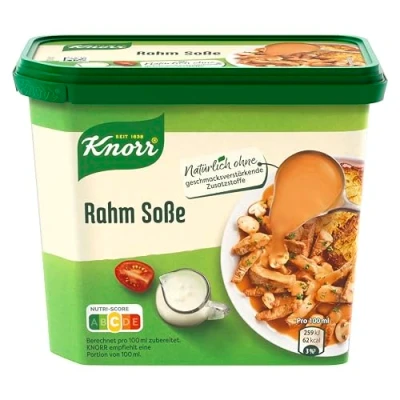Abbildung von Knorr Rahm Soße leckere hellbraune Sauce ohne geschmacksverstärkende Zusatzstoffe 238 g