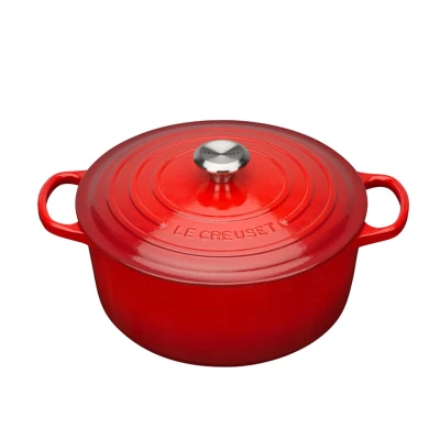 Abbildung von Le Creuset Signature Runder Bräter 24 cm Kirschrot