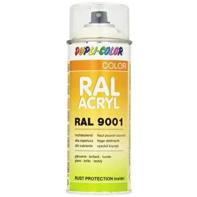 Abbildung von DUPLI COLOR 354793 RAL Lack Spraydose 9001 AUTO 1 0471 weiß grau 12 ml 400ml