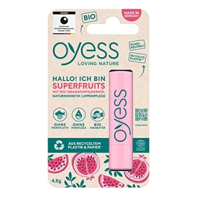 Abbildung von Oyess loving nature Lippenpflege Superfruits, pflegender Lippenpflegestift für trockene Lippen (1 x 4,8 g)