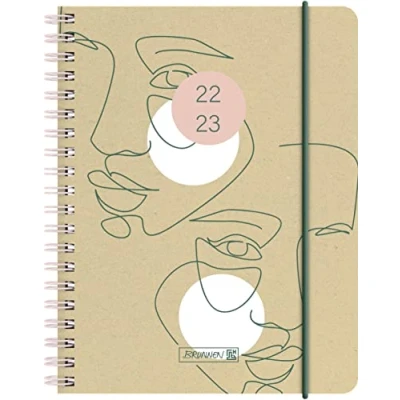 Abbildung von BRUNNEN Schülerkalender „Faces“ 2022/2023 A6 2 Seiten = 1 Woche