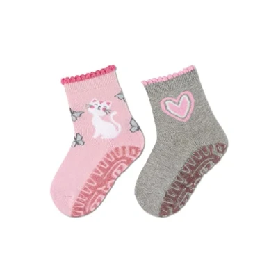 Abbildung von Sterntaler® ABS Socken Glitzer Flitzer AIR DP Katze (Fliesensocken mit Anti Rutsch Sohle und süßen Motiven) Rutschsocken Vollplüsch im Sohlenbereich, Söckchen