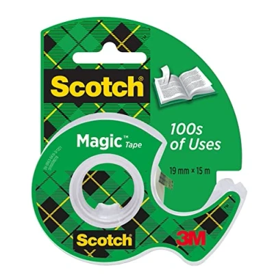 Abbildung von Scotch Magic Tape 1 Rolle, 19 mm x 15 m Unsichtbares Klebeband für allgemeine Zwecke zur Reparatur, Etikettierung und Versiegelung von Dokumenten