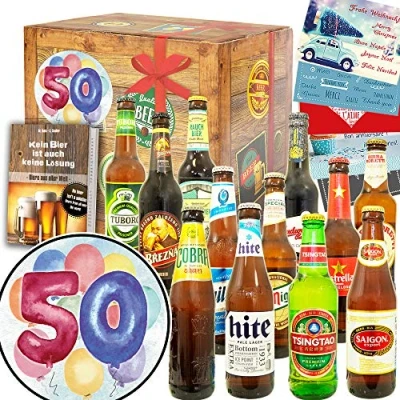 Abbildung von 50. Geburtstag + 30 Geschenke 12 x Biere Welt