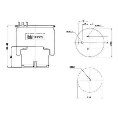 Abbildung von FEBI BILSTEIN 171803 Querlenker Hinterachse Dreieckslenker (NKW) MERCEDES BENZ: ANTOS, ACTROS MP4