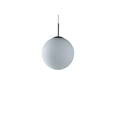 Abbildung von Lindby Pendelleuchte Marike, dimmbar, Leuchtmittel nicht inklusive, Modern, Glas, Metall, weiß, nickel satiniert, 1 flammig, E27, Glas