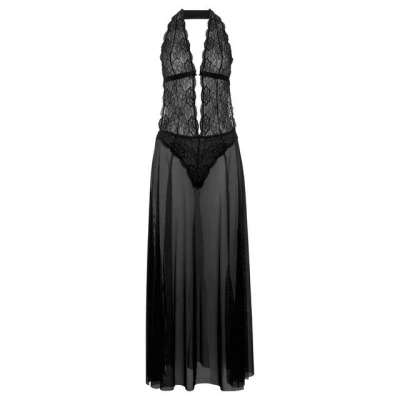 Abbildung von Lascana Neglige Dress Nachthemd, Damen, Größe: 40/42, Black