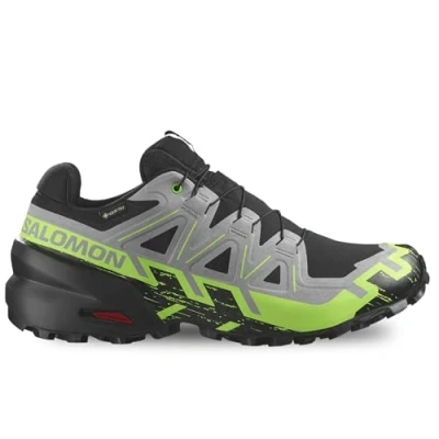 Abbildung von Salomon Speedcross 6 GTX Hikingschuh, Herren, Größe: 42, Black/alloy/green gecko Schuhe