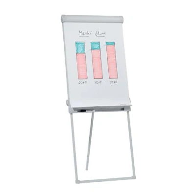 Abbildung von FRANKEN Flipchart, Beschreibbar, Magnetisch, Dreibeinstativ, 67 x 95 cm, Höhenverstellbar, inkl. Papierhalterung und Stifteablage, PRO Standard, FC43