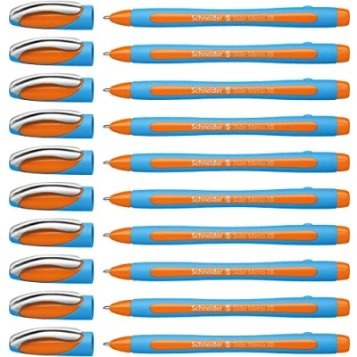Abbildung von Schneider 150206 Slider Memo XB Kugelschreiber (mit Kappe, Strichstärke: XB) 10er Pack, orange
