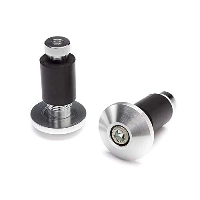 Abbildung von Motorrad Lenkergewichte CNC Aluminium für 22mm 7/8&quot; Lenker Silbern
