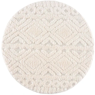 Abbildung von Home affaire Hochflor Teppich &quot;Andro&quot;, rund, Boho Stil, weich, Hoch Tief Struktur, Wohnzimmer