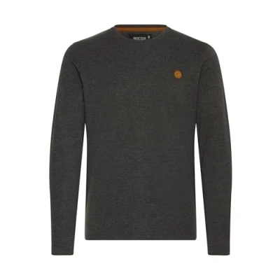 Abbildung von Indicode Jeans Idphillo Langarmshirt, Herren, Größe: Large, Charcoal mix