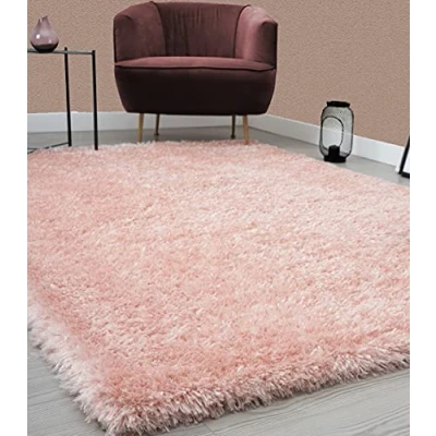 Abbildung von Mia&#039;s Teppiche Fiona Teppich Wohnzimmer, Schlafzimmer Rose 160x230 cm Hochflor 80123 55