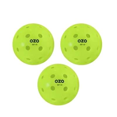 Abbildung von OZO Pickleball 3er Set Outdoor Bälle, 40 Löcher, Rotationsform, Neon Green