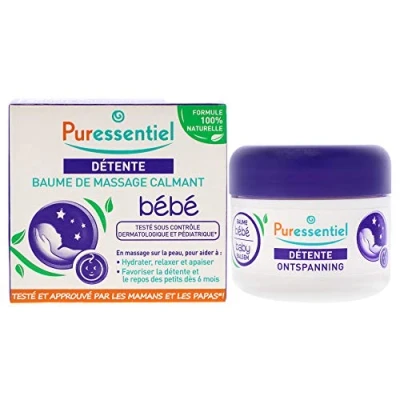 Abbildung von Puressentiel Rest and Relax Beruhigender Massage Balsam für Babys Kinder, 29 ml