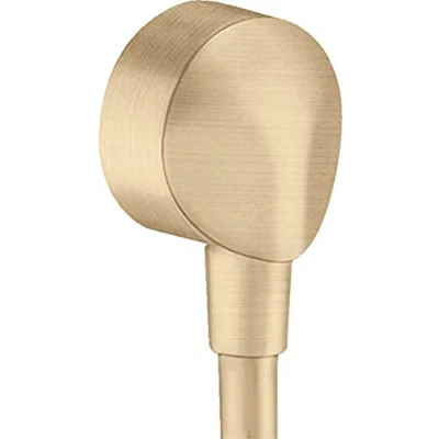 Abbildung von hansgrohe Wandanschluss FixFit E, Schlauchanschluss, ohne Rückflussverhinderer, Anschlusswinkel aus Kunststoff, Brushed Bronze