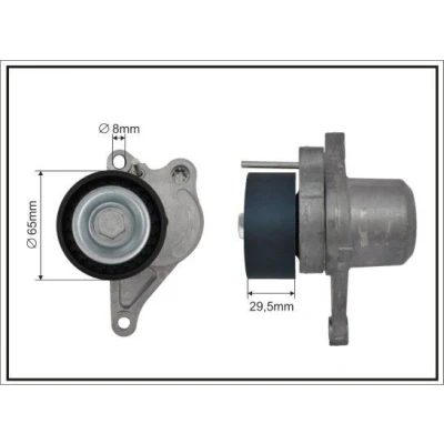 Abbildung von CAFFARO 132399SP Spannarm, Keilrippenriemen RENAULT: ESPACE 4, SCENIC 3, TRAFIC 2 Kasten, NISSAN: Qashqai / Qashqai+2 I, OPEL: Vivaro A Kastenwagen