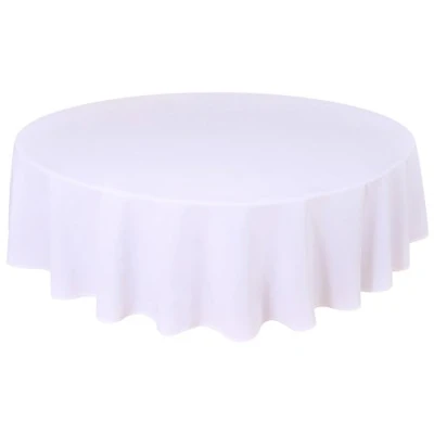 Abbildung von Qualitäts Tischdecke Textil Rund 140 cm, Farbe wählbar Weiß