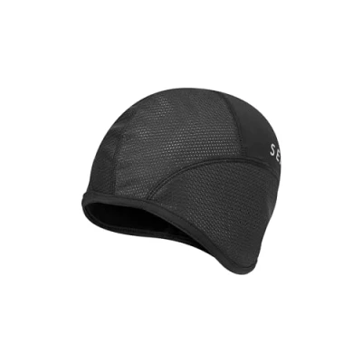 Abbildung von SEALSKINZ Wacton Winddichte Allwetter Schädelmütze, Schwarz, L/XL