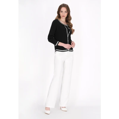 Abbildung von Dreimaster Strickjacke, Damen, Größe: 36, Black