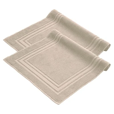 Abbildung von Badematte Badvorleger aus 100% Baumwolle Komfortec, 50x70 cm Duschvorleger, Waschbar Duschmatte, Frottee, Rechteckig, 600 g/m², 2er Set, Saugfähig &amp; Schnelltrocknend
