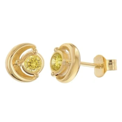 Abbildung von Acalee AC8894 13 Damen Ohrstecker 925 Silber Vergoldet Zirkonia Peridot Gelb
