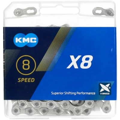 Abbildung von Kette 8 Fach KMC X8 1/2 X 3/32&quot; Silber