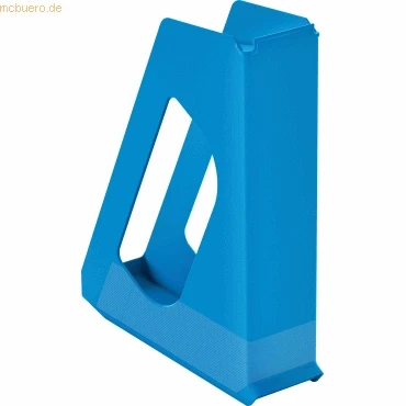 Abbildung von Esselte Stehsammler, A4, Ideal für Prospekte, Broschüren, Unterlagen, Mappen und Hefter, Stabiler Kunststoff, Blau, VIVIDA, 628218