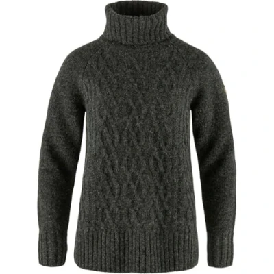 Abbildung von Fjällräven ÖVIK Cable Roller NECK Strickpullover, Damen, Größe: XL, Dark grey