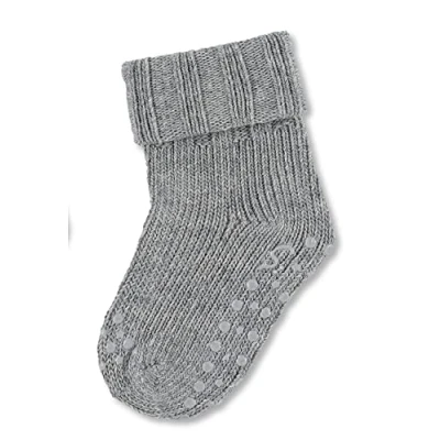 Abbildung von Sterntaler Abskrabbel Socken für Kinder, Größe: 19/20, Silber melange