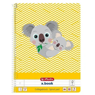 Abbildung von Spiralblock A4 80 Blatt Lineatur 27 Motiv Koala