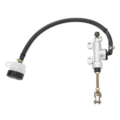 Abbildung von Keenso Motorrad Bremspumpe, Hinterer Fußbremszylinder Hydraulischer Hauptbremszylinder Hinterradpumpe für Dirt Bike ATV(weiß)