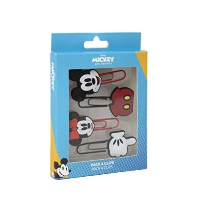 Abbildung von CERDÁ LIFE&#039;S LITTLE MOMENTS Pack de 4 Clips Mickey Mouse y Minnie Un Regalo Original Papeleria para Fans Licencia Oficial Disney