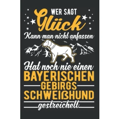 Abbildung von Bayerischer Gebirgsschweißhund Notizbuch: Glück BGS / 6x9 Zoll 120 karierte Seiten