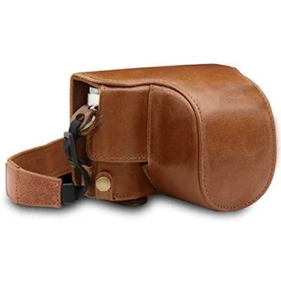 Abbildung von MegaGear MG1606 Leica D Lux 7 Ever Ready Echtleder Kamera Case mit Trageriemen Braun