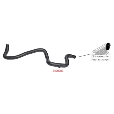 Abbildung von METZGER 2420289 Kühlerschlauch EPDM (Ethylen Propylen Dien Kautschuk) FIAT: 500 Schrägheck