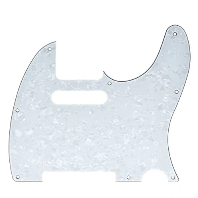 Abbildung von Dopro Schlagbrett für Telecaster, 8 Löcher, passend USA/Mexikanische Fender White Pearl