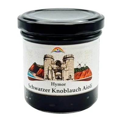 Abbildung von Hymor Schwarzer Knoblauch Aioli 5x 135g Glas Cremige Creme spanischer Dip Perfekt als Dip, Brotaufstrich &amp; zum Verfeinern von Gerichten