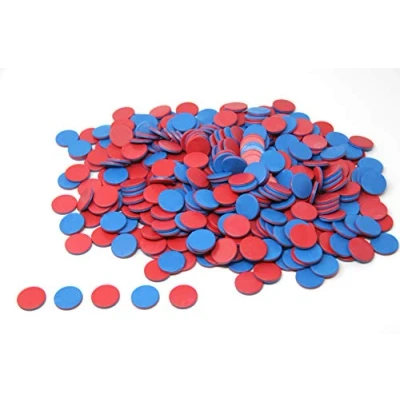 Abbildung von Wissner® aktiv lernen Lernspielzeug Wendeplättchen (Rot/Blau) (400 Stück), Zählchips Zählen RE Plastic®, Plastic®