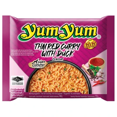 Abbildung von Yum Instant Nudeln mit rotem Curry Geschmack 90 x 60 g Asian Food Lovers