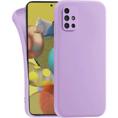 Abbildung von MyGadget Hülle für Samsung Galaxy A51 4G robuste Silikon Schutzhülle TPU Case Slim Silikonhülle Back Cover Kratzfest Handyhülle Matt Lila