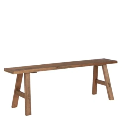 Abbildung von Mica Decorations Bold Kleine Bank aus Holz L 108 x B 29,5 H 36,5 cm Recyclingholz Braun