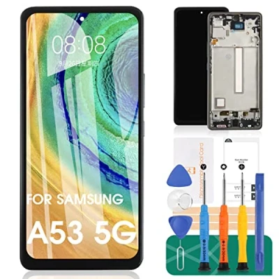 Abbildung von Kein Original für Samsung Galaxy A53 5G LCD Bildschirm Ersatz A536 Display SM A536B Touch Digitizer Assembly A536U, A536E Reparaturset (keine Fingerabdruck Funktion)